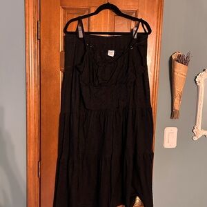 2 piece black Lace skirt set L